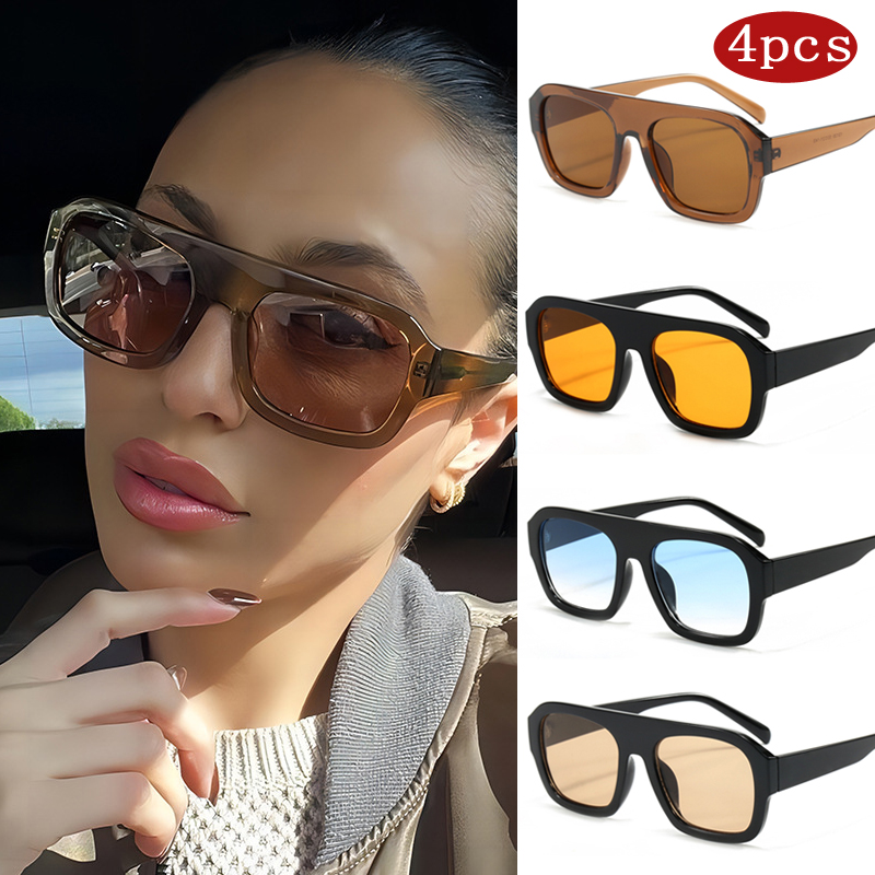Sunglasses Oversized Square - Car Sunglasses 1/4pcs Trendy Oversized Women