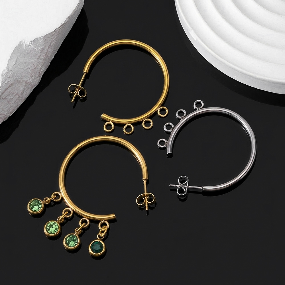 Women Accessories Gift Set - 10pcs Stainless Steel Gold Plated C