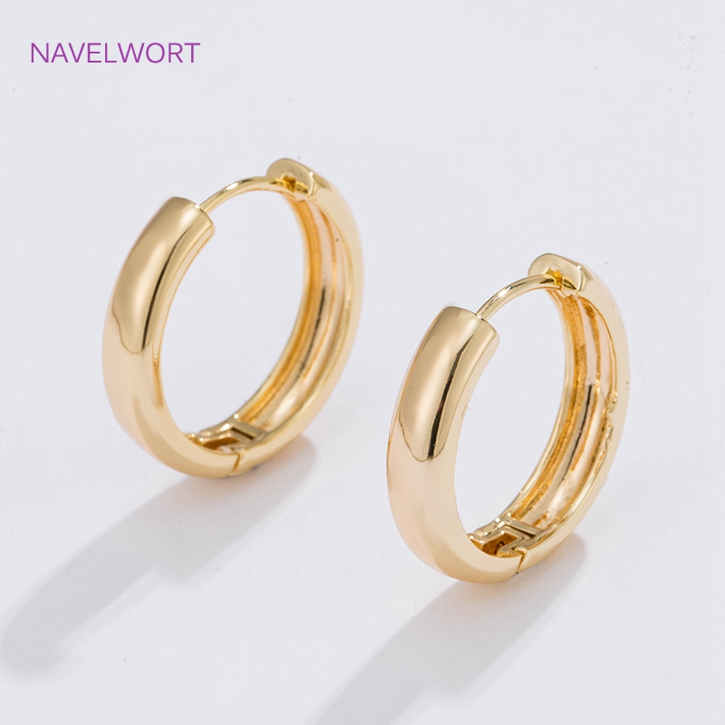 Women Accessories Gift Set - 6 Sizes Gold Plated Circle Hoop