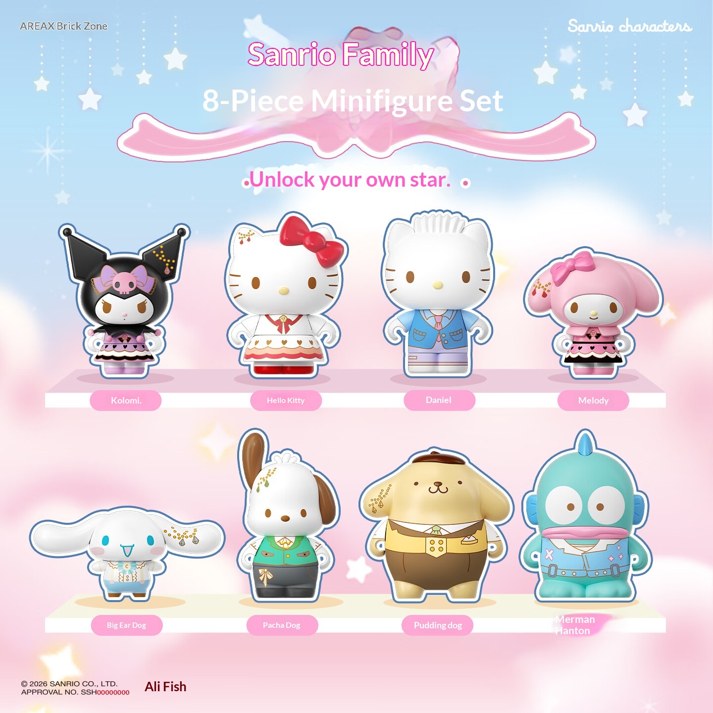 Women Accessories Gift Box - Areax Sanrio Characters Building Block Blind