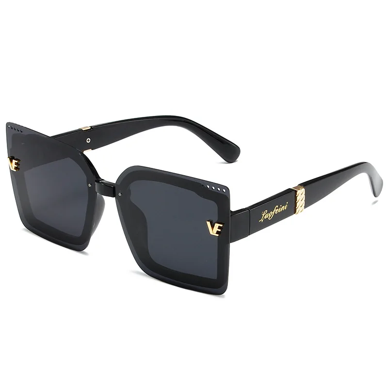 Sunglasses Oversized Square - New Cool Rimeless Polarized Sunglasses Women