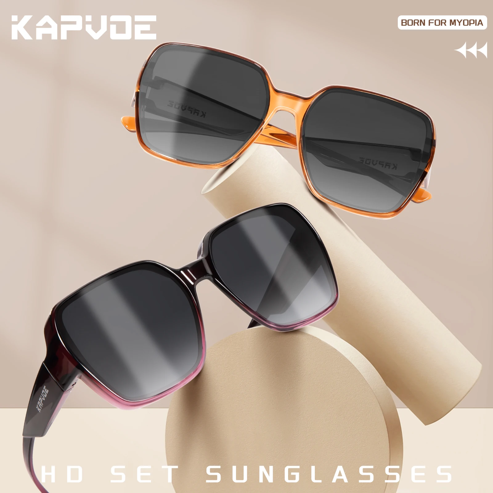 Sunglasses Oversized Square - Kapvoe Fitover Sunglasses Oversized Square Polarized