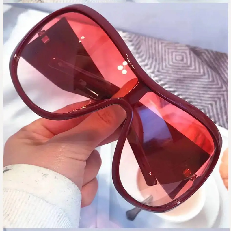 Sunglasses Oversized Square - One Piece Oversized Y2K Sunglasses for