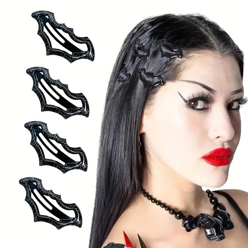 Women'S Essential Accessories - 10Pcs Halloween Bat Hairpins Set Multi-Color