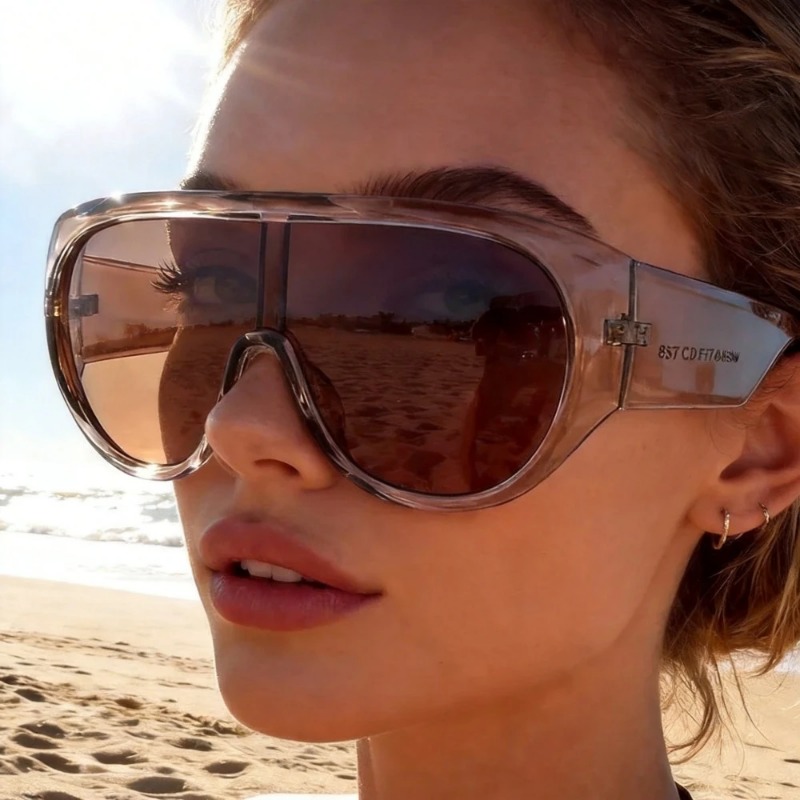 One Piece Oversize Shield Sung - đánh giá và giá Sunglasses Oversized Square