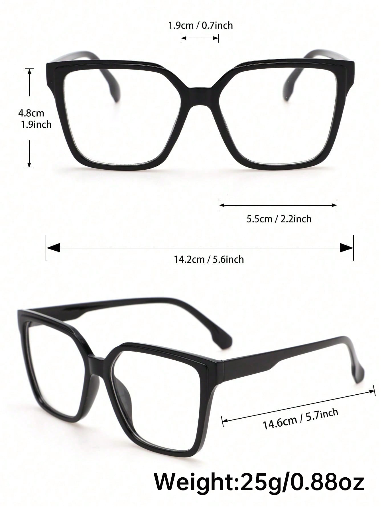 1pc Square Oversized Frame Pla - đánh giá và giá Sunglasses Oversized Square