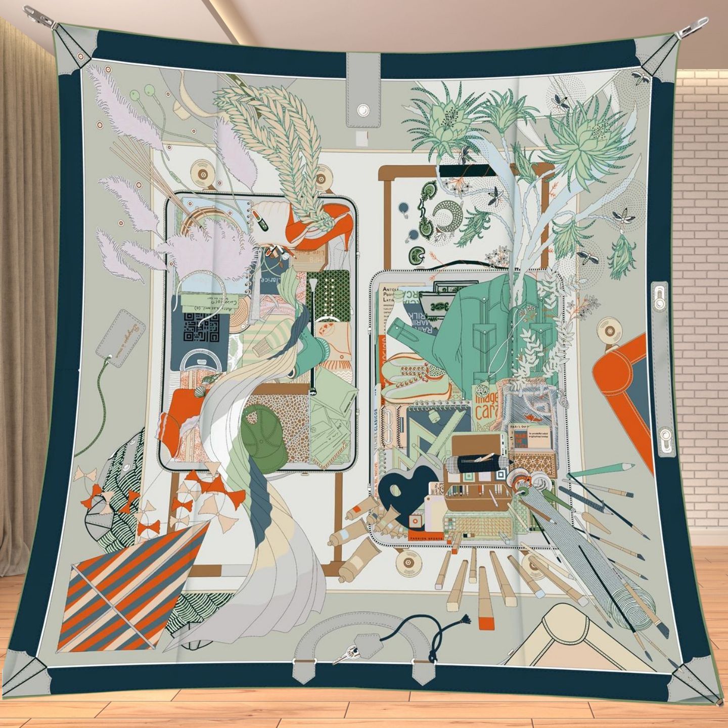 90cm Twill Silk Like Square Sc - đánh giá và giá Women'S Vacation Accessories