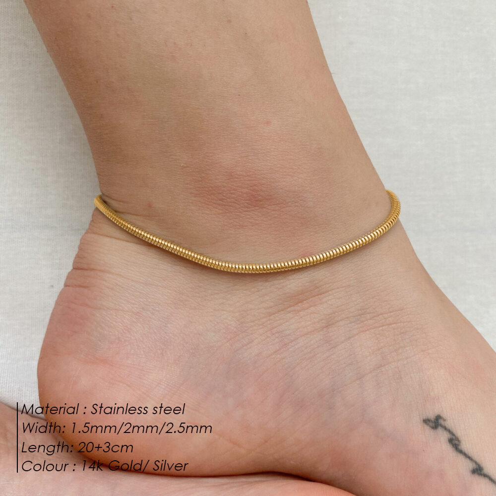 EMANCO Round Snake Chain Ankle - đánh giá và giá Women'S Essential Accessories