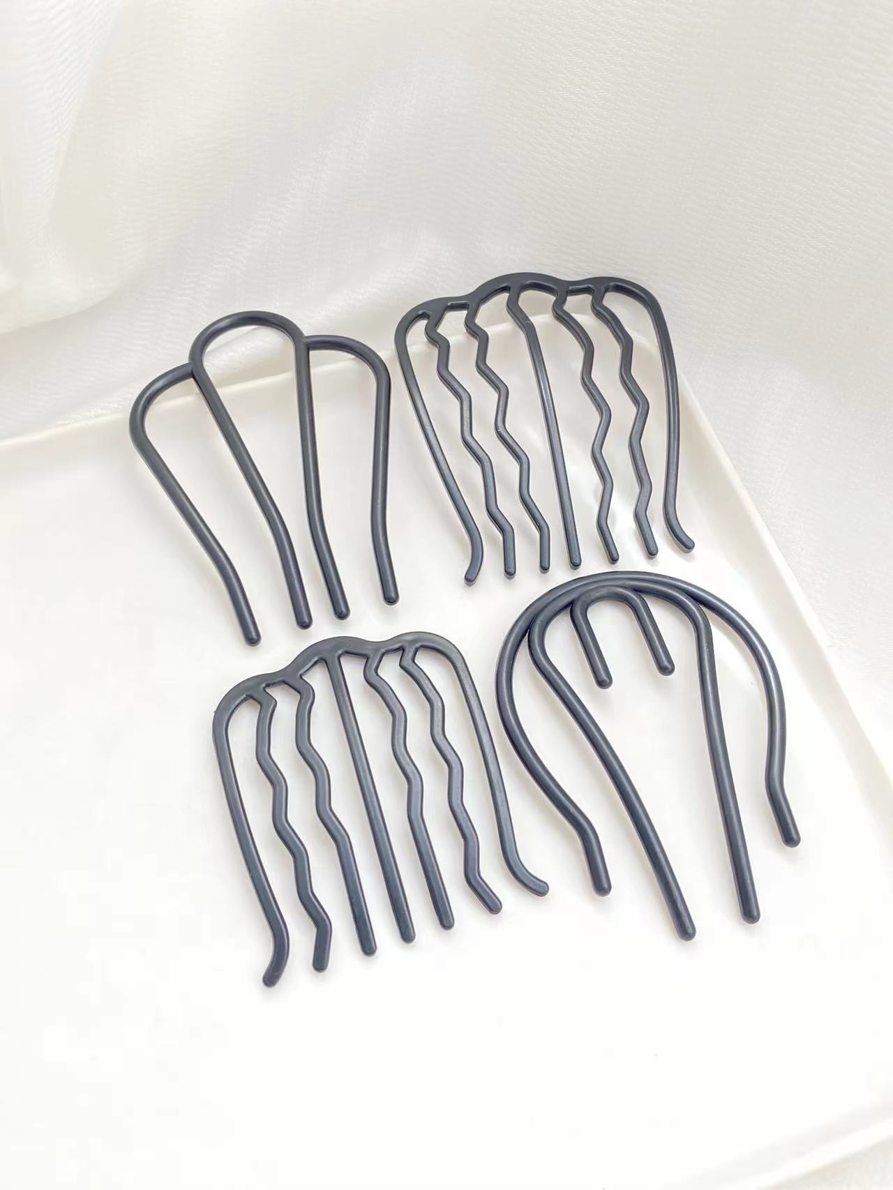 4pcs Black Hair Combs with Dif - đánh giá và giá Women Accessories Shop