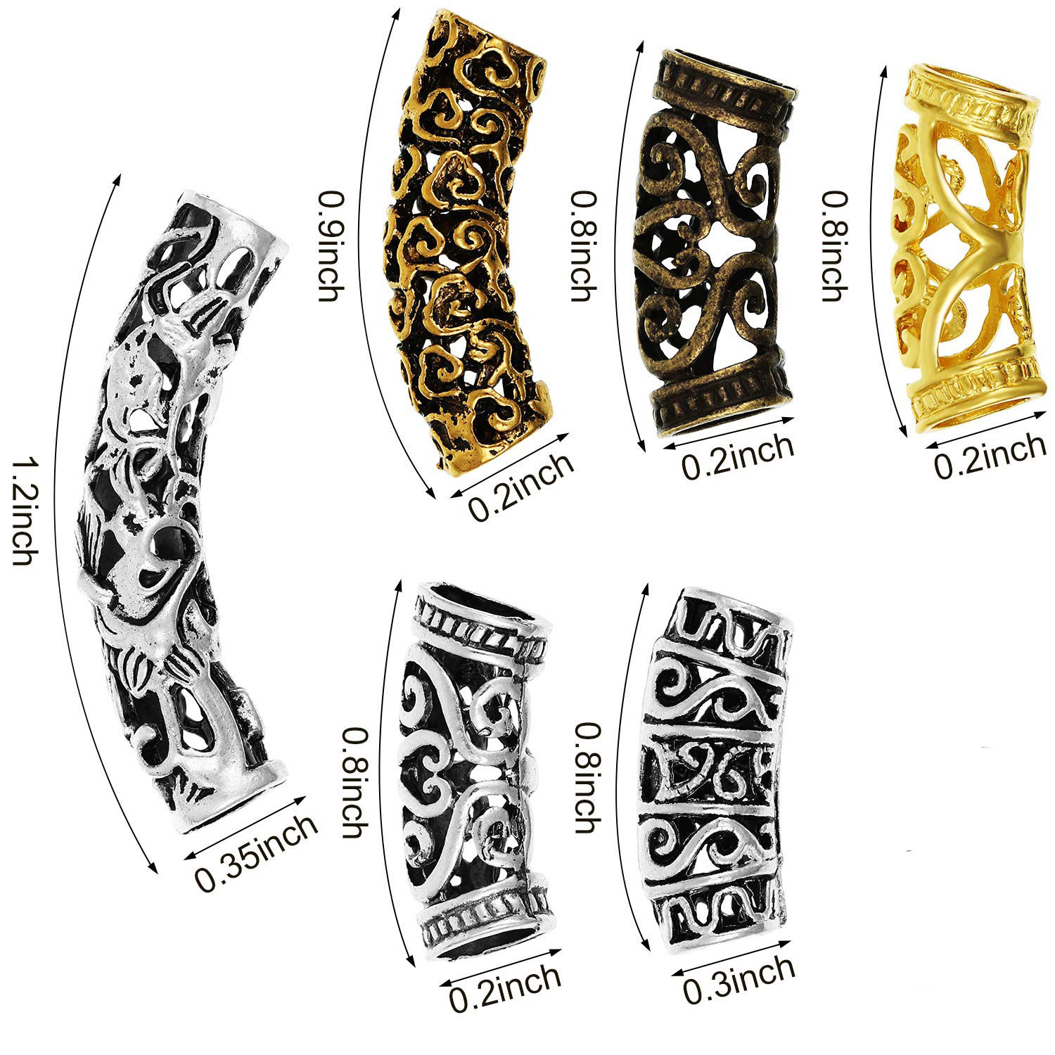 5Pcs/Bag Loc Jewelry for Hair  - đánh giá và giá Women'S African Accessories