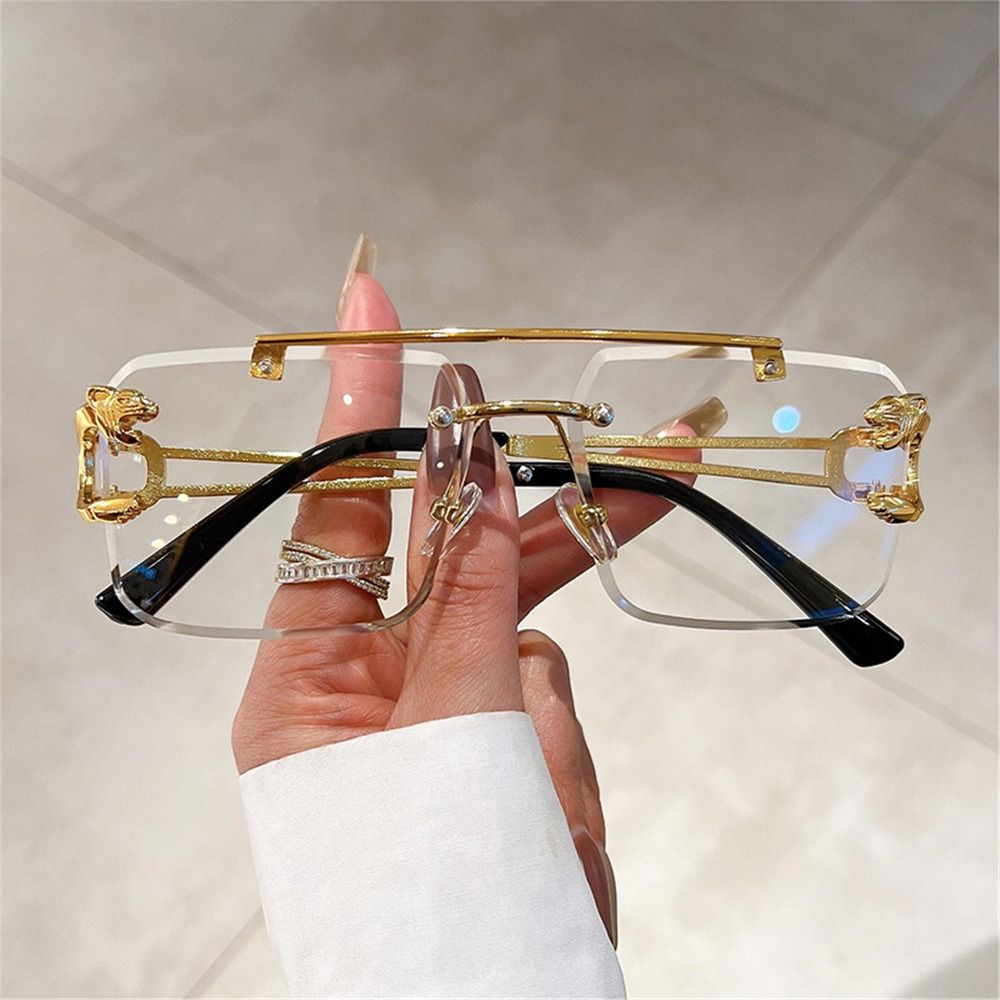 Retro Double Bridge Rimless Su - đánh giá và giá Sunglasses Oversized Square