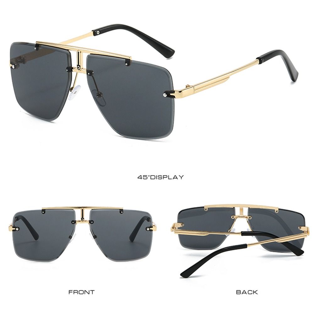 1pc Oversized Double Bridge Su - đánh giá và giá Sunglasses Oversized Square