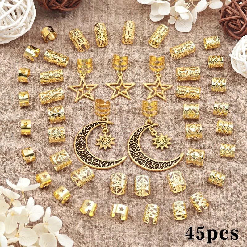 45Pcs Alloy Dreadlock Rings wi - đánh giá và giá Women'S African Accessories