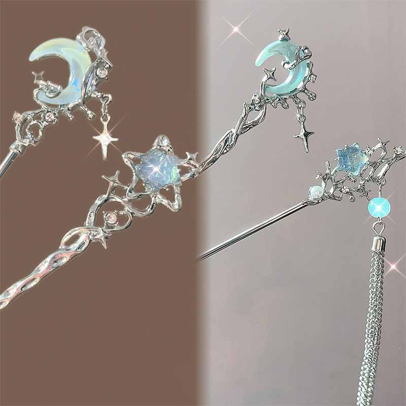 Moonstone Star Moon Hair Stick - đánh giá và giá Women Accessories Shop