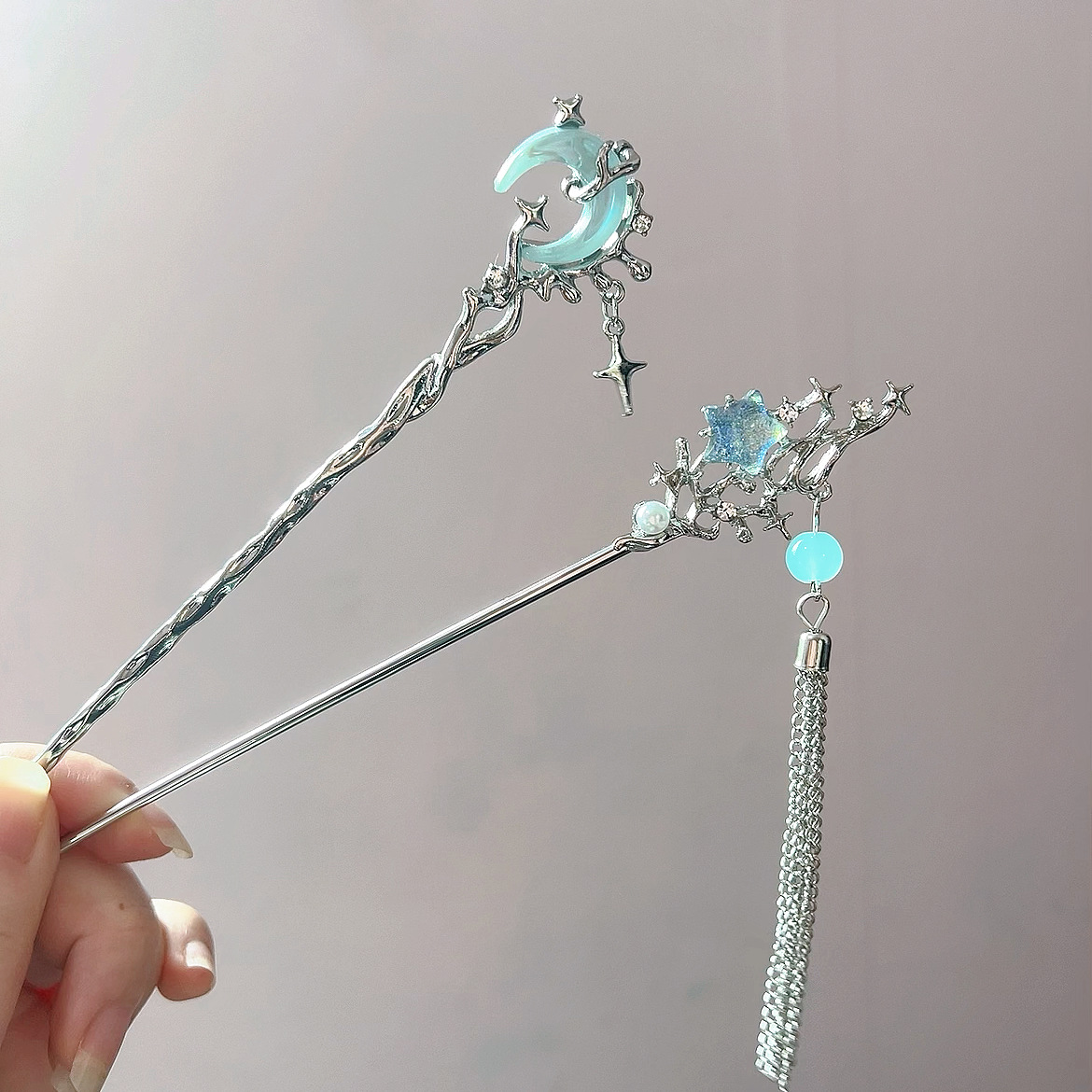 Moonstone Star Moon Hair Stick - đánh giá và giá Women Accessories Shop