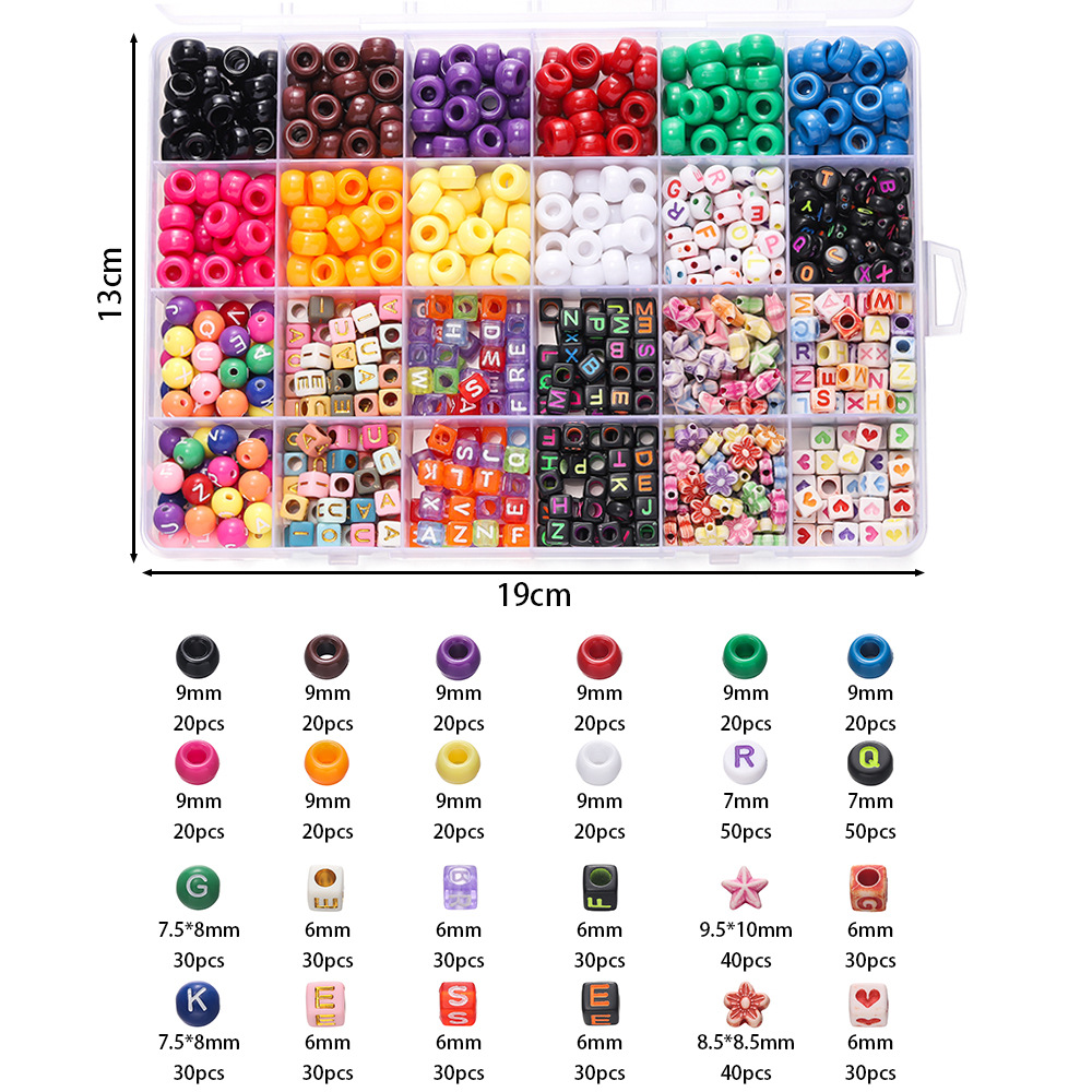 1 Box Colorful Acrylic Pony Be - đánh giá và giá Women Accessories Gift Box