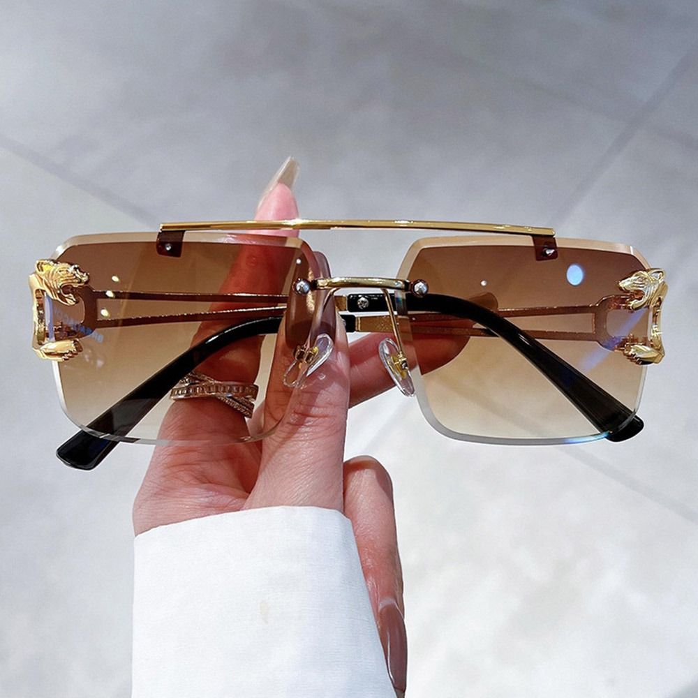 Trendy Double Bridge Rimless S - đánh giá và giá Sunglasses Oversized Square