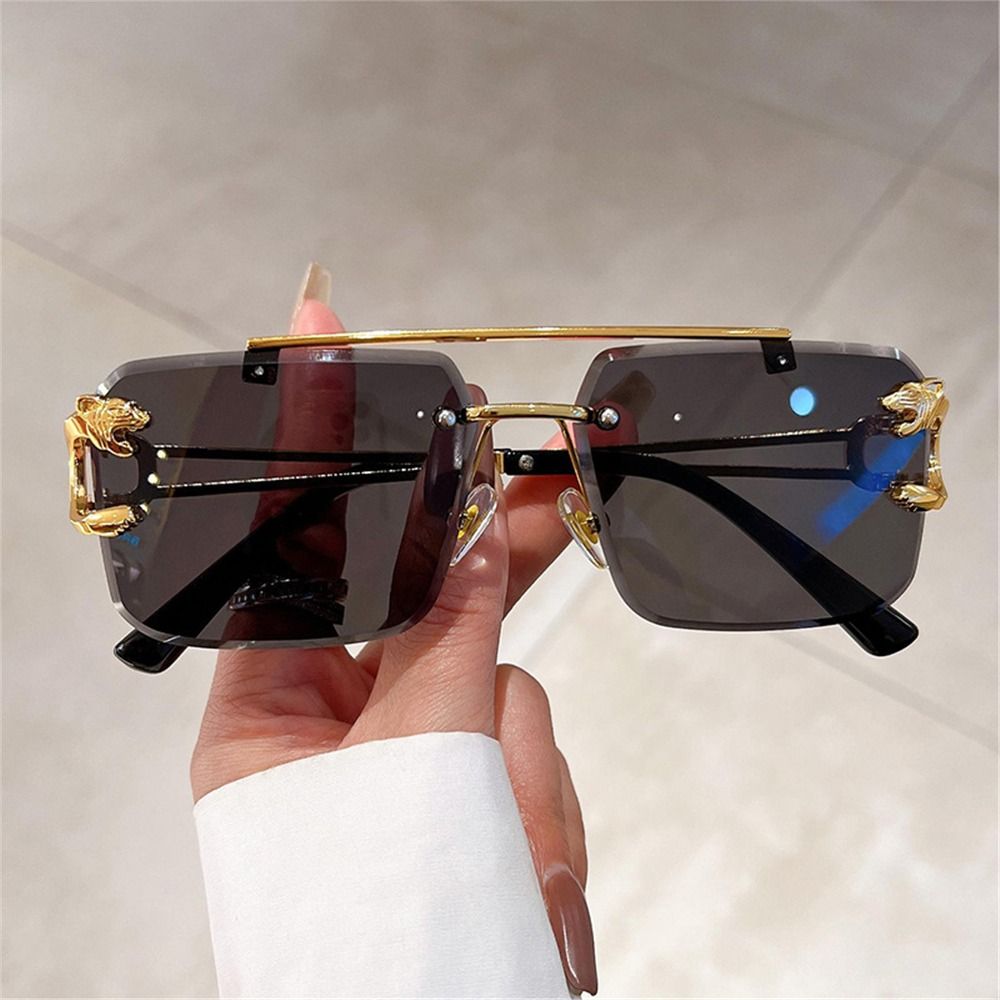 Trendy Double Bridge Rimless S - đánh giá và giá Sunglasses Oversized Square